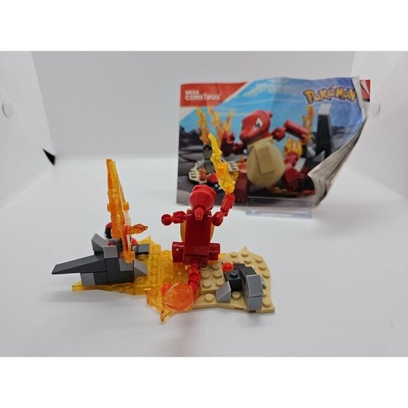 MEGA Construx Pokemon Charmeleon  Nearly Complete With Pokeball And Manual DYR76 - Picture 3 of 4
